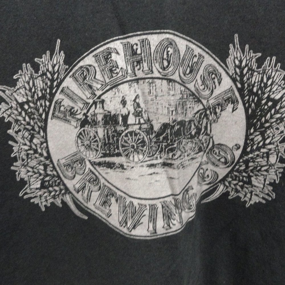 Fire House Brewing Co~Drinks well with others Graphic T~Fun~Fire Fighter~EUC - Picture 2 of 4